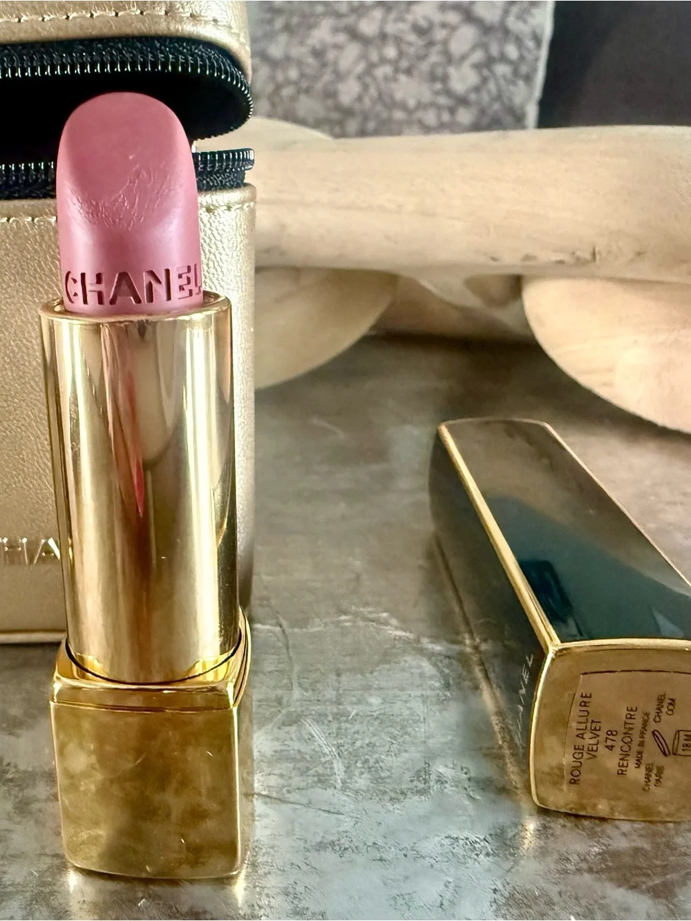 Chanel Rouge Allure Velvet Lipstick Set Gold Case Limited Edition - NEW